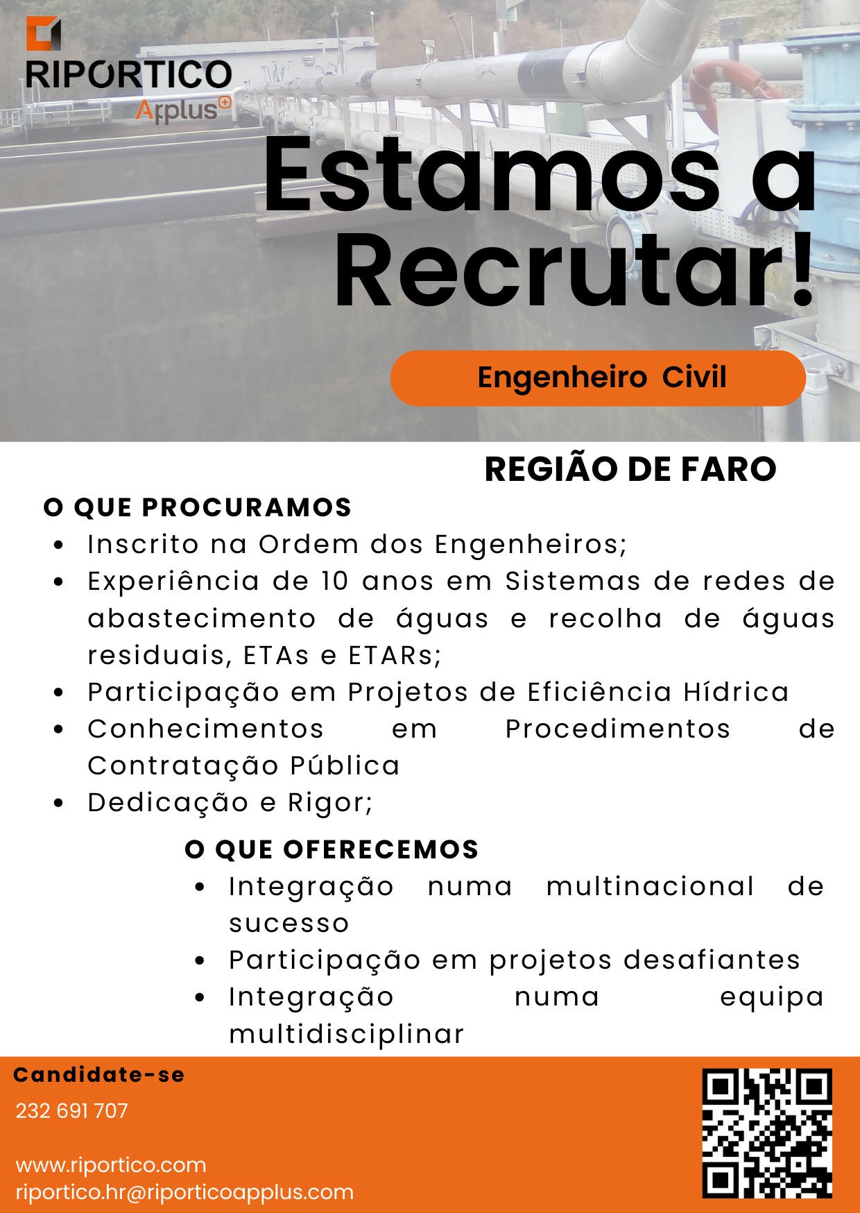  Engenheiro Civil para FARO