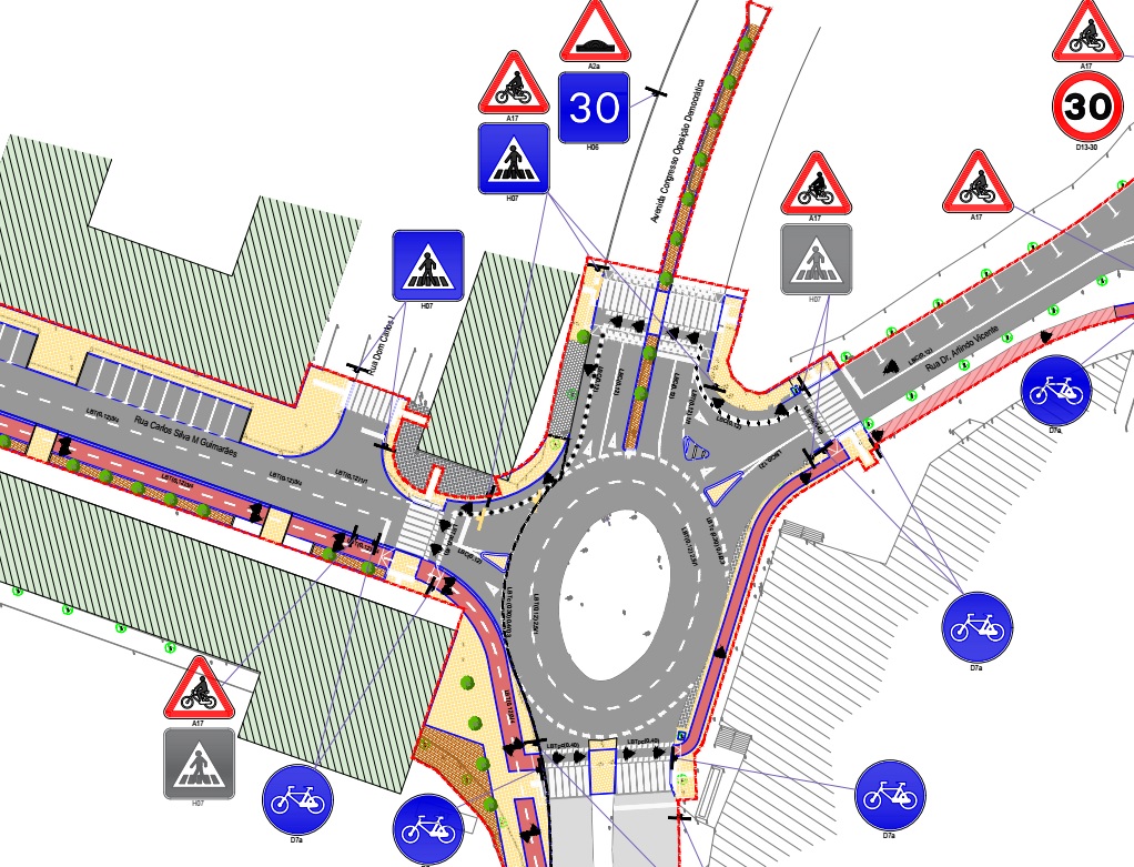 Corridor de mobilité fluide / piste cyclable entre l´Université d´Aveiro et la gare du CP